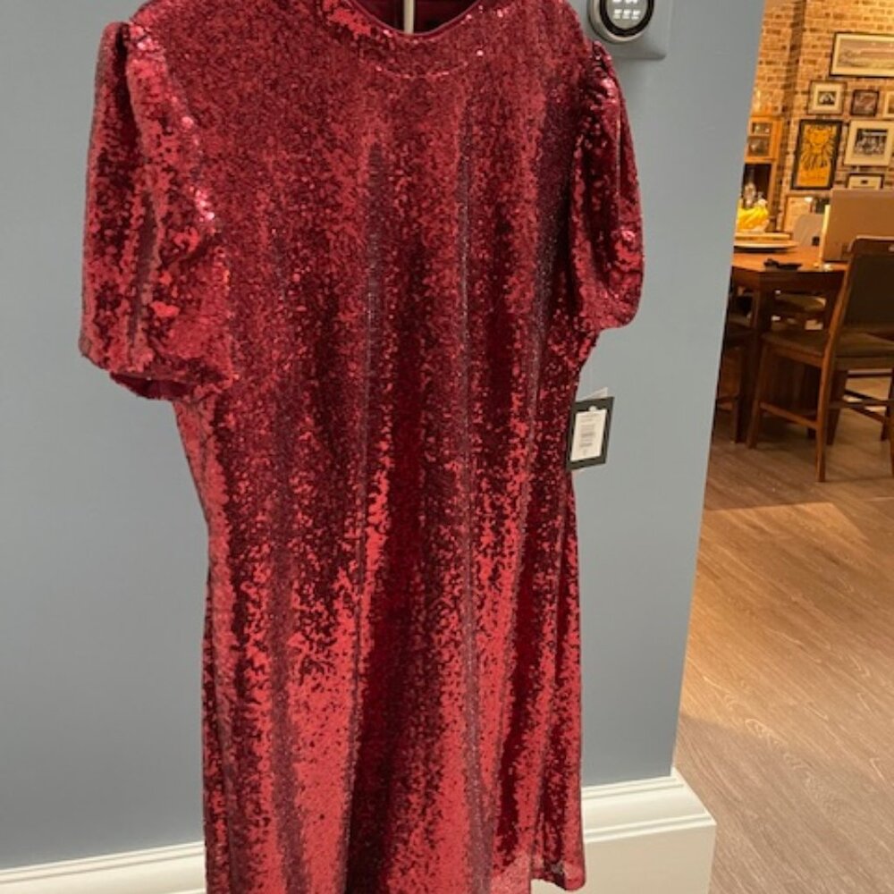 Marina Red Sequins Dress